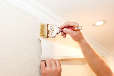 Pose de papier peint à Bénonces — revêtements muraux et toiles de verre